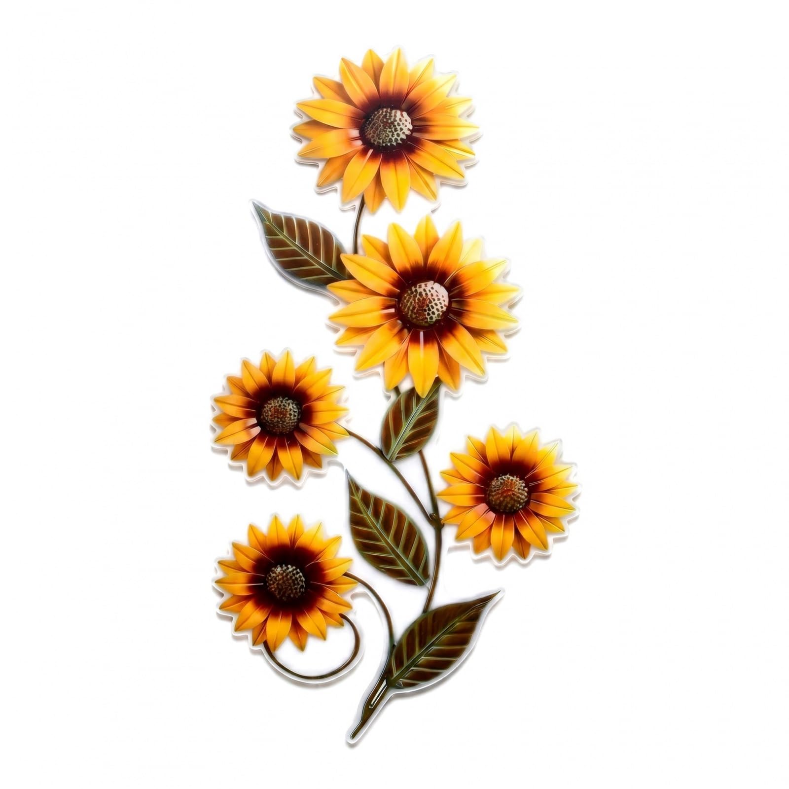 Solvio Premium Acrylic Sunflower Wall Decor - Colorful Outdoor Wall Art Garden Ornaments for Fence Patio Porch Balcony - Rust-Resistant Hanging Sculptures for Indoor Kitchen Living Room Decor