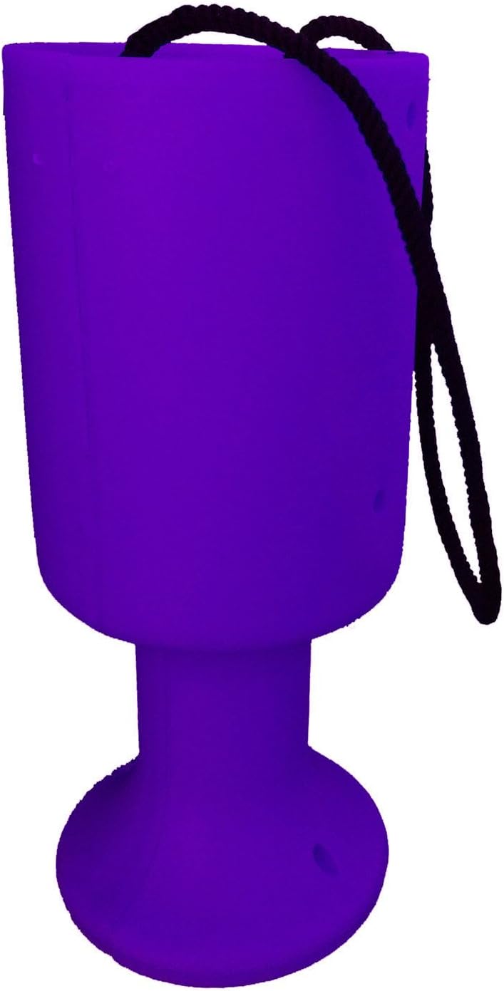 Round Handheld Plastic Charity Collection Box - Purple