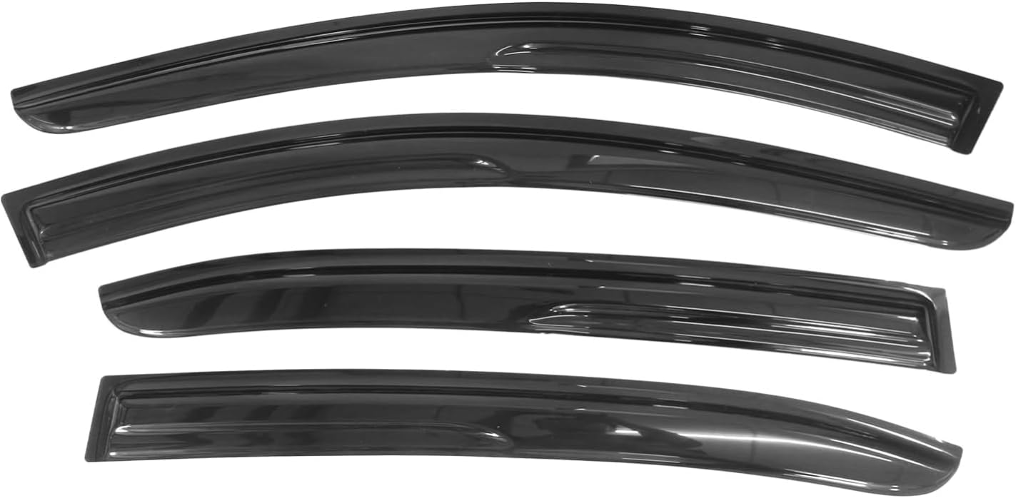TYG Tape On Window Visors Fits for 2014-2019 Mazda 3, Side Auto Window Wind Deflectors, Ventshade, Rain Guards for Cars/Trucks