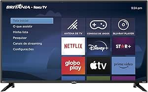 Smart TV 42” Britânia Roku TV Dolby Audio BTV42G6FR2CP