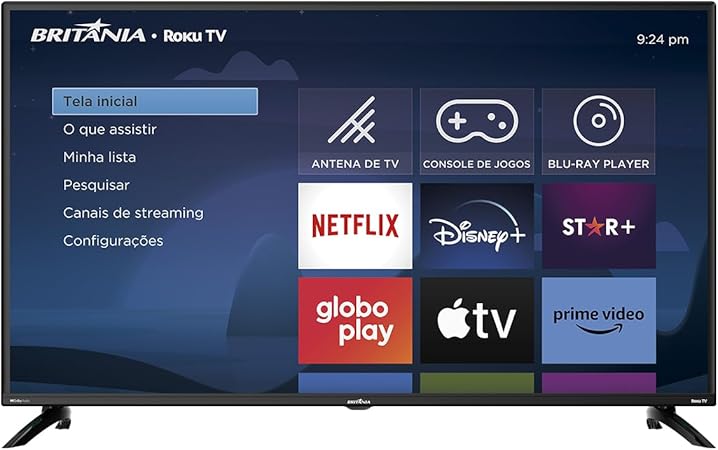 Smart TV 42” Britânia Roku TV Dolby Audio BTV42G6FR2CP Menor preço em Smart TV 42” Britânia Roku TV Dolby Audio BTV42G6FR2CP