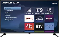 Smart TV 42” Britânia Roku TV Dolby Audio BTV42G6FR2CP