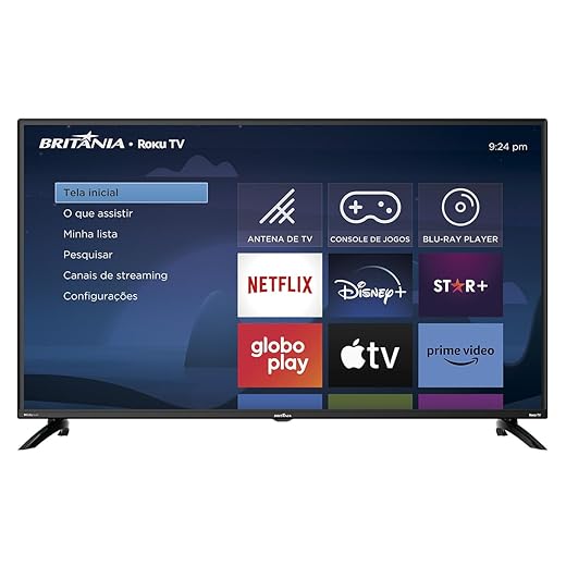 Smart TV 42” Britânia com Roku e Dolby Audio