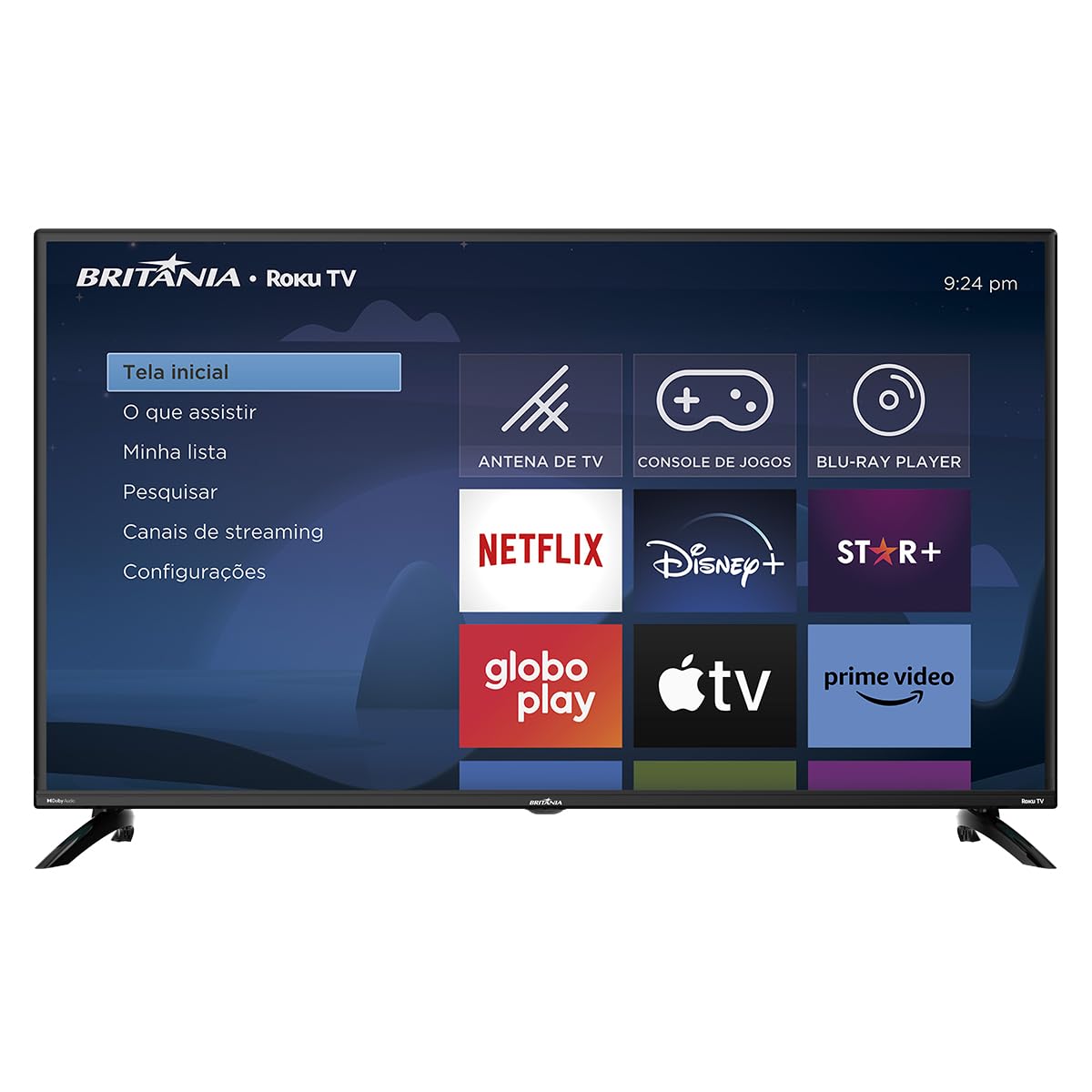 Smart TV 42” Britânia Roku TV Dolby Audio BTV42G6FR2CP