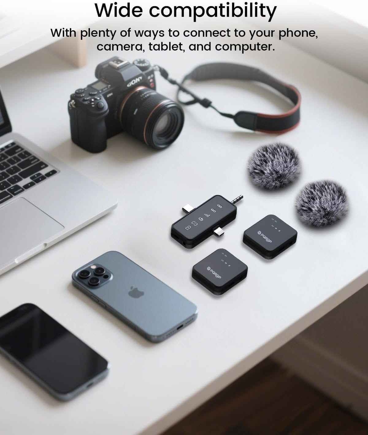 3-in-1 Professional Wireless Lavalier Microphone for iPhone, Android, Camera – 328ft Range, 20H Battery, Wireless Microphones, Noise Canceling for Recording, Live Streaming, YouTube, TikTok - Image 7