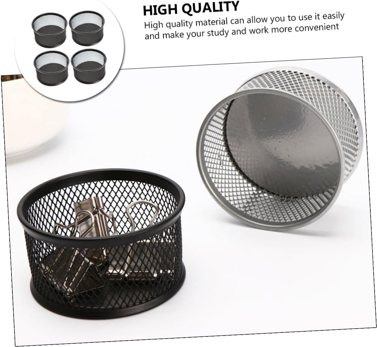 Alipis Mesh Paper Clip Storage Desk Organizer Paperclip Holder Paperclip Organizer Office Supplies