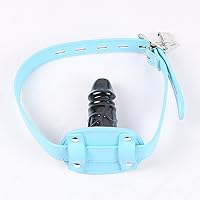 Vista 18 de YiFeng Consolador con cerradura Pene Boca Mordaza con bloqueo Bondage Correa de cuero en BDSM Juguete sexual para adultos (Largo)