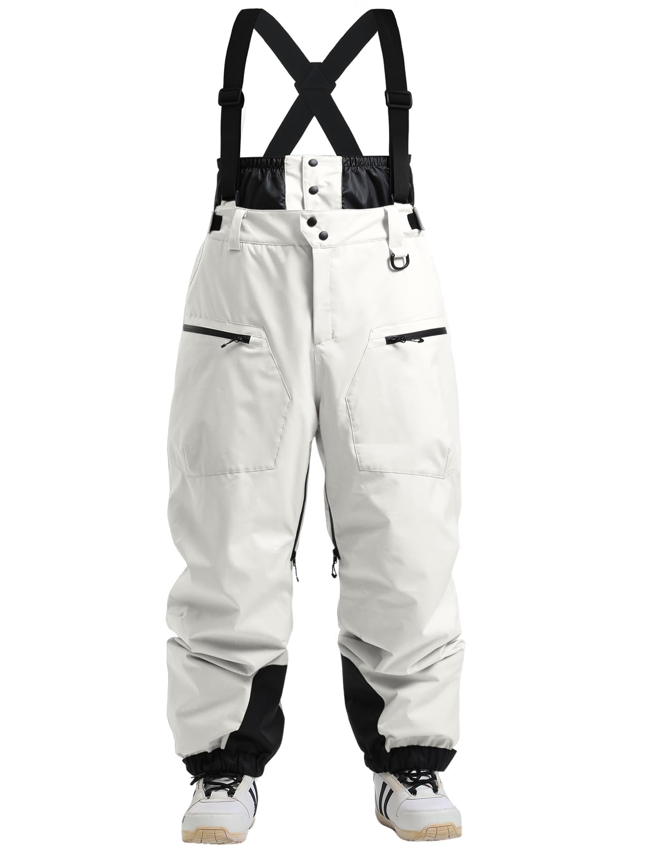 IMPHUT Ski Pants Snowboard Pants for Men, Baggy Snow Pants Insulated Waterproof Windproof, Mens Snow Bibs Overall