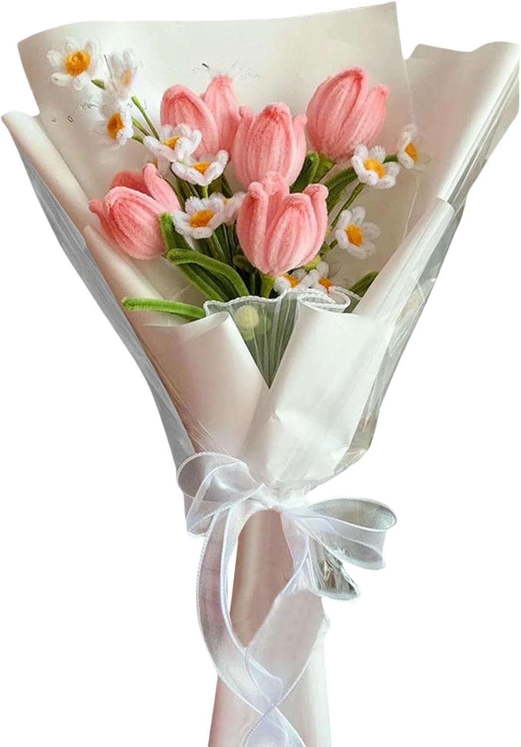 DIY Chenille Bouquet DIY Bouquet Twisting Stick Material Kit-Daisy Tulip