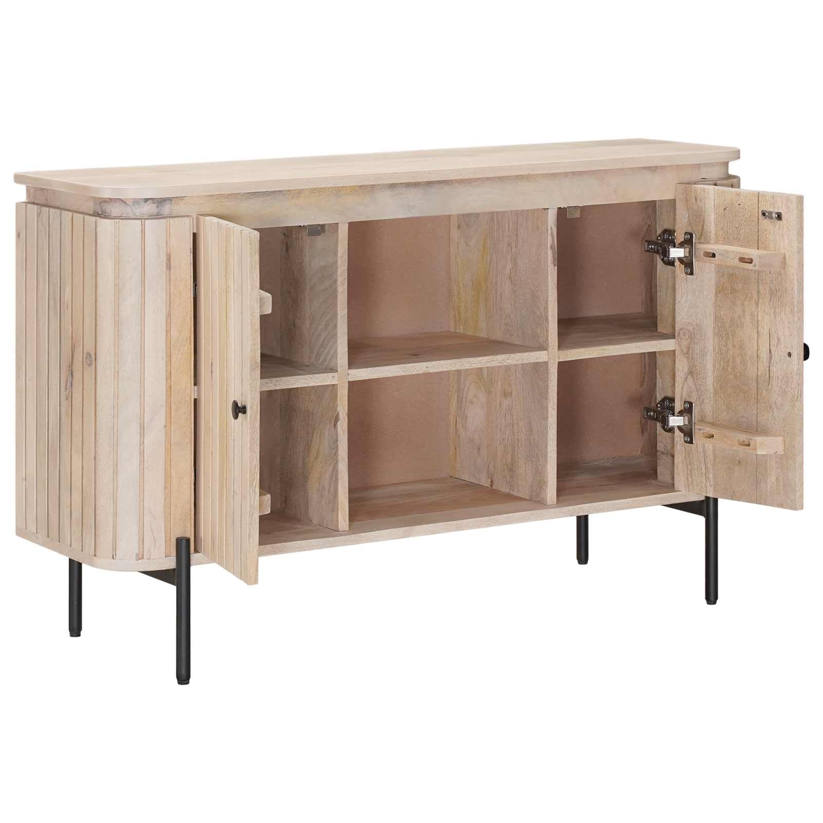 Credenza in legno massiccio, 105 x 30 x 65 cm, con 2 ante