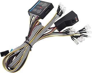 Fancyes RC Car Light Kit Simulation Flash Lights Steering Light Brake Light Lighting System Kit for 1/10 1/8 Scale RC Car Parts Upgrades Accessories