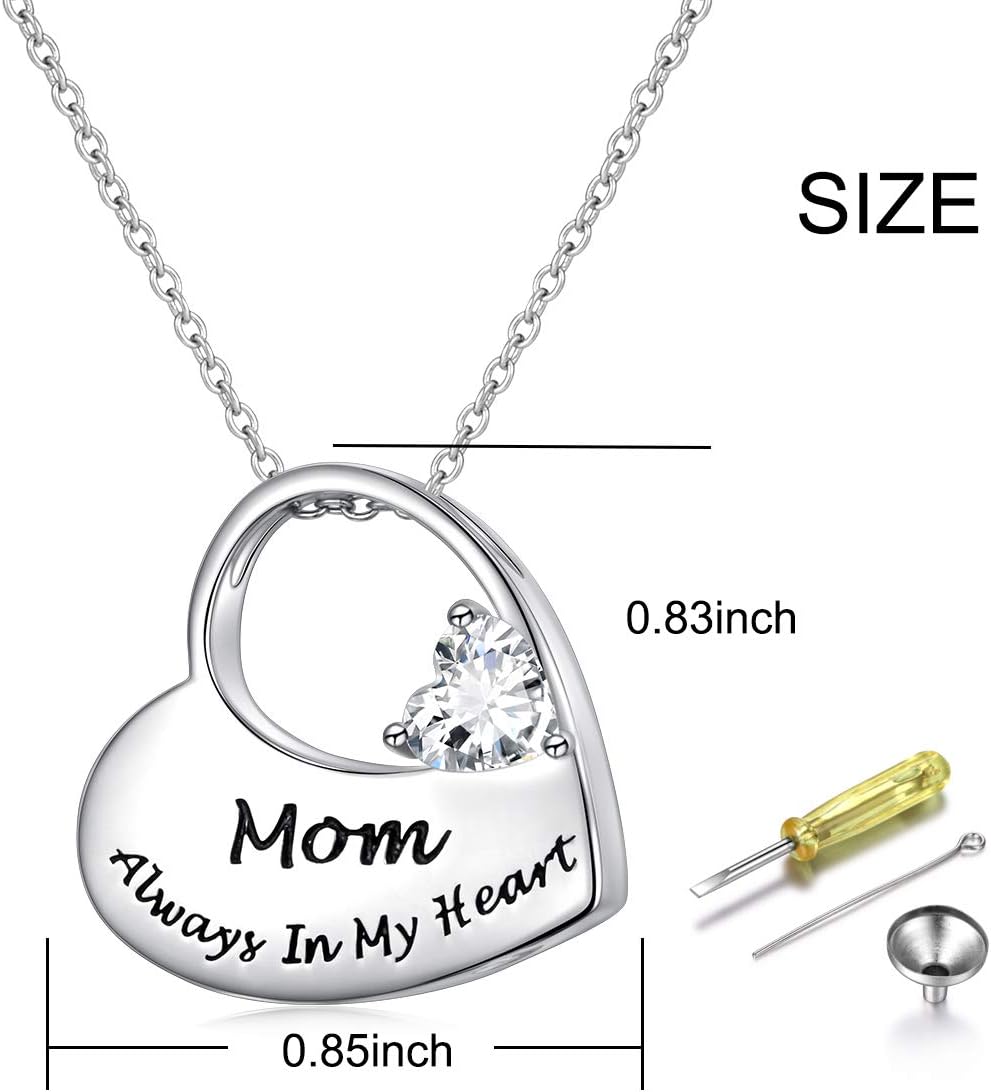 S925 Sterling Silver Urn Necklace for Ashes Cremation Memorial Keepsake Pendant Necklace Jewelry for Women - Image 6