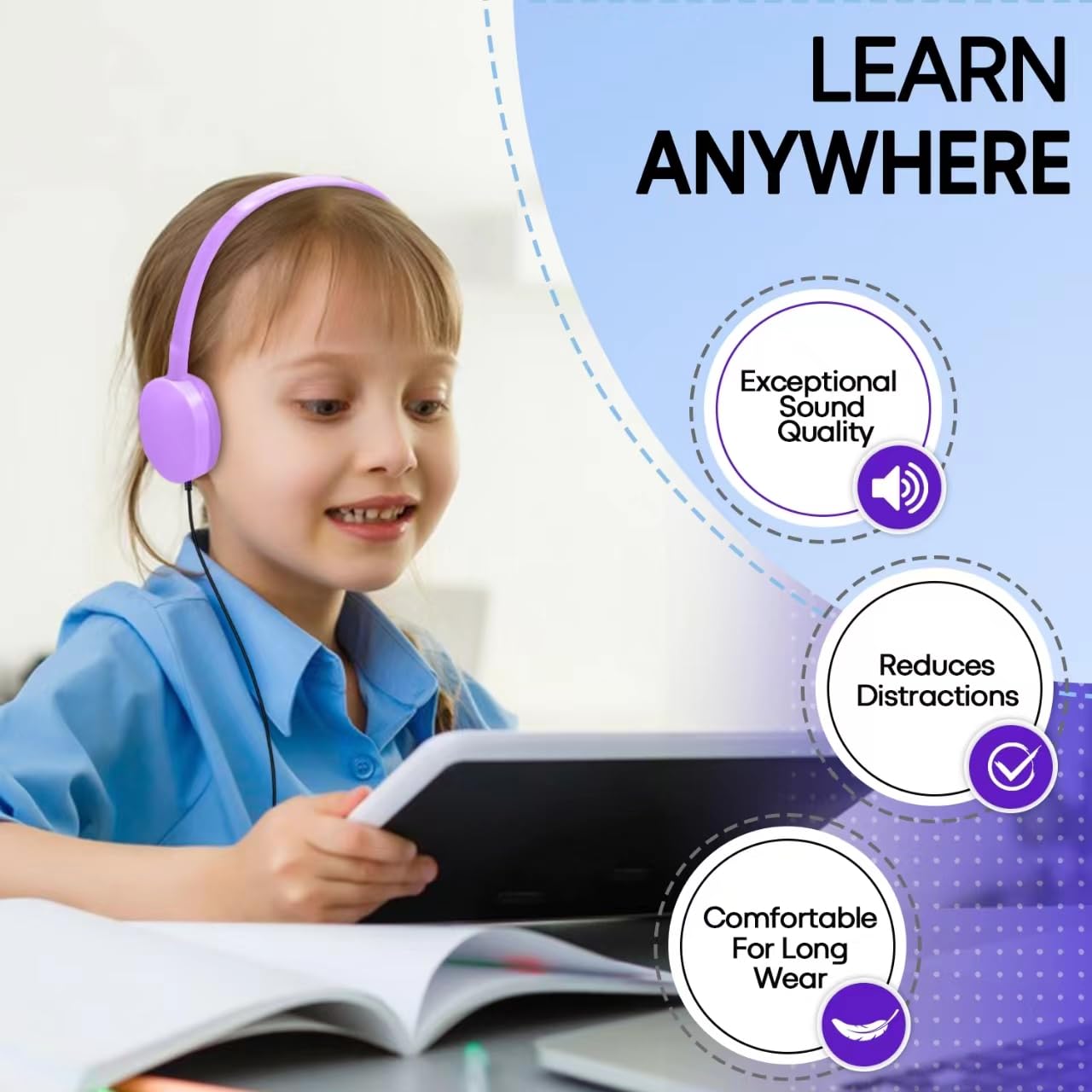 Confezione da 20 cuffie per scuola per bambini, set di auricolari durevoli per studenti, bambini, ragazzi, ragazze e adulti (HY104, 20 misti)