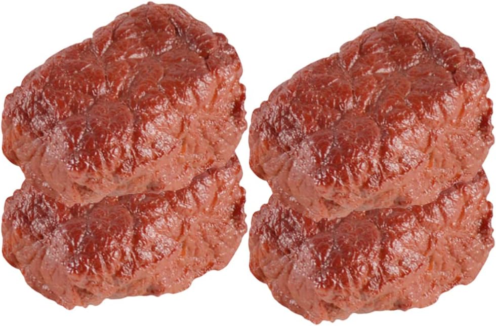SAFIGLE 4pcs Artificial Fake Steak Simulation Meat Food