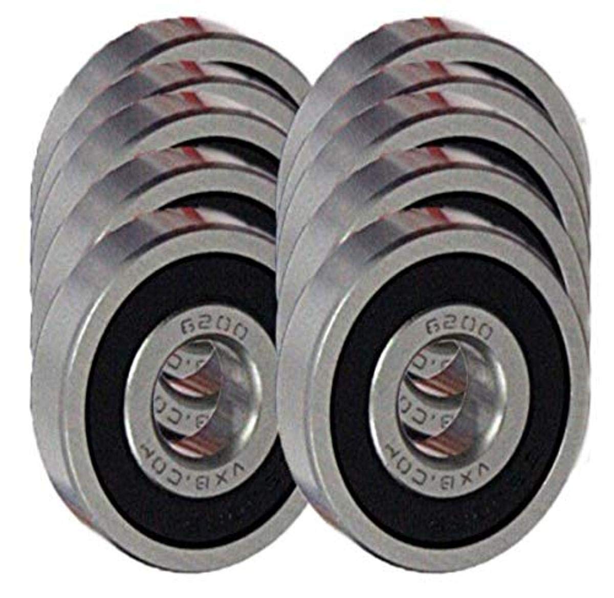 10 Bearing 6200-2RS 10x30x9 Sealed Ball Bearings