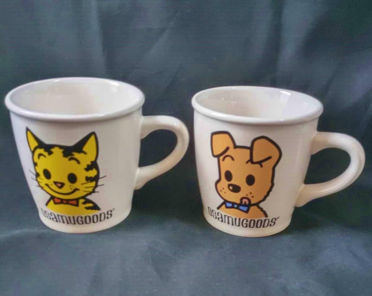 Amazon | 4点 ミスド オサムグッズ マグカップ 犬 猫/原田治 ミスター