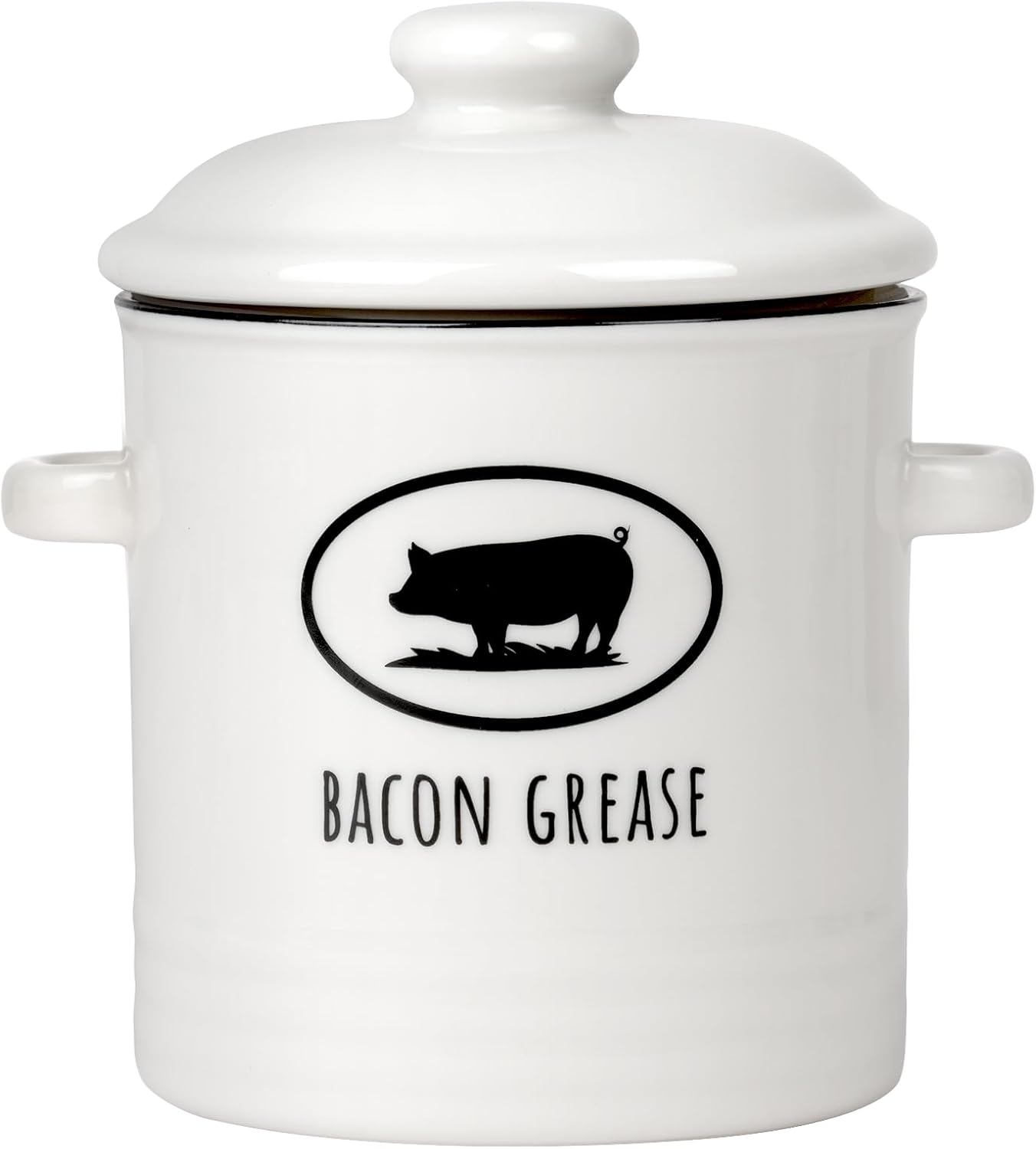 Bacon Grease Saver with Strainer Farmhouse Style Bacon