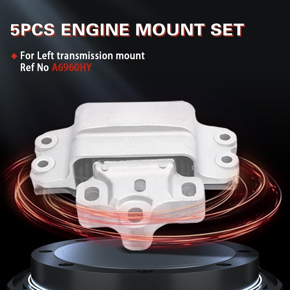 A6929 A6960HY A6969 A6962 A6966 Engine Motor and Transmission Mount Compatible withetta Jetta 2006 2007 2008 & GTI 2006-2009 2.0L L4 Turbocharged & A3 2006-2013 2.0L L4 Turbocharged