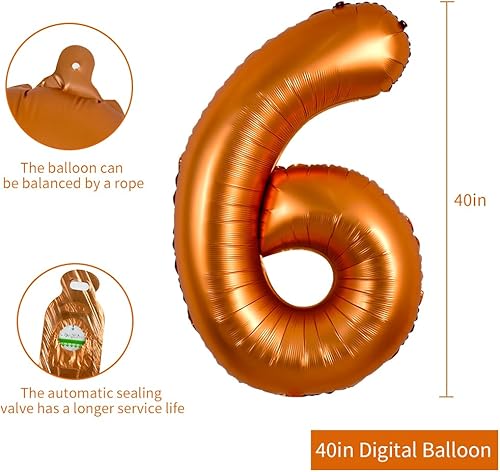 Miniatura 37 de TONIFUL Globos arcoíris de 40 pulgadas con números grandes del 0 al 9, globos digitales número 4 para helio, globos de aluminio Mylar con números