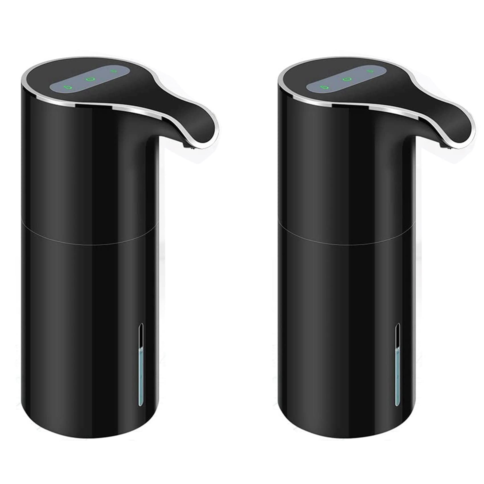 Hndhbfgrt 2X Foam Soap Dispenser Automatic - Touchless Soap Dispenser USB Rechargeable Electric Soap Dispenser 450ML Black