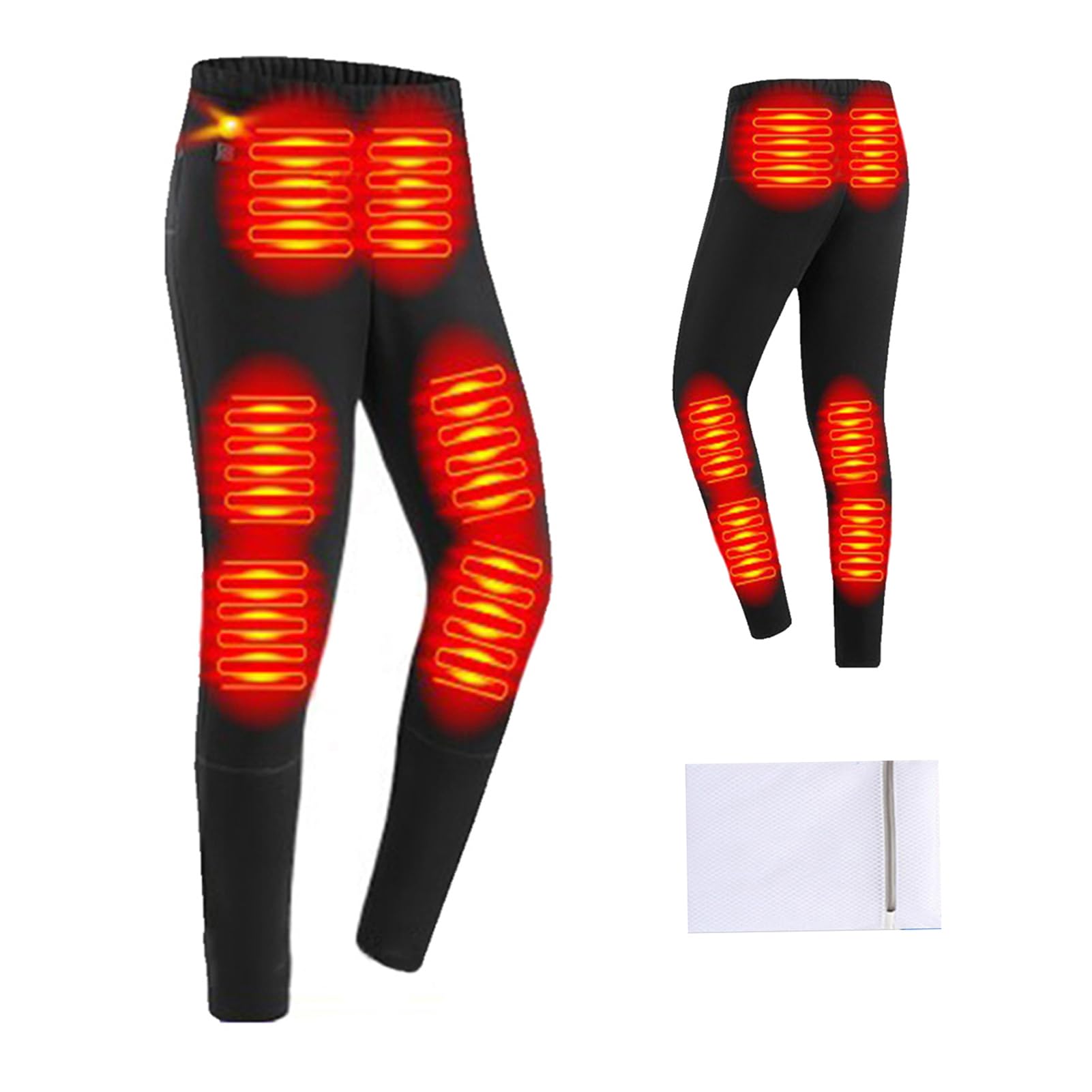 Pantaloni Riscaldati per Esterni con 3 modalità di Livello Biancheria Intima Termica Riscaldata Leggings Riscaldanti Elettrici A 12 Zone per Uomo E Donna