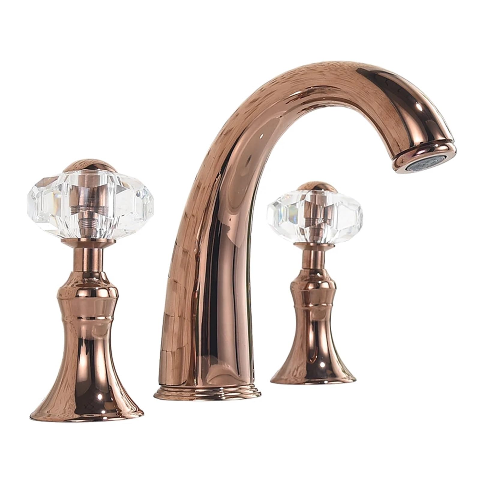 Grifo de lavabo de baño con doble manija y flujo de agua optimizado de lujo