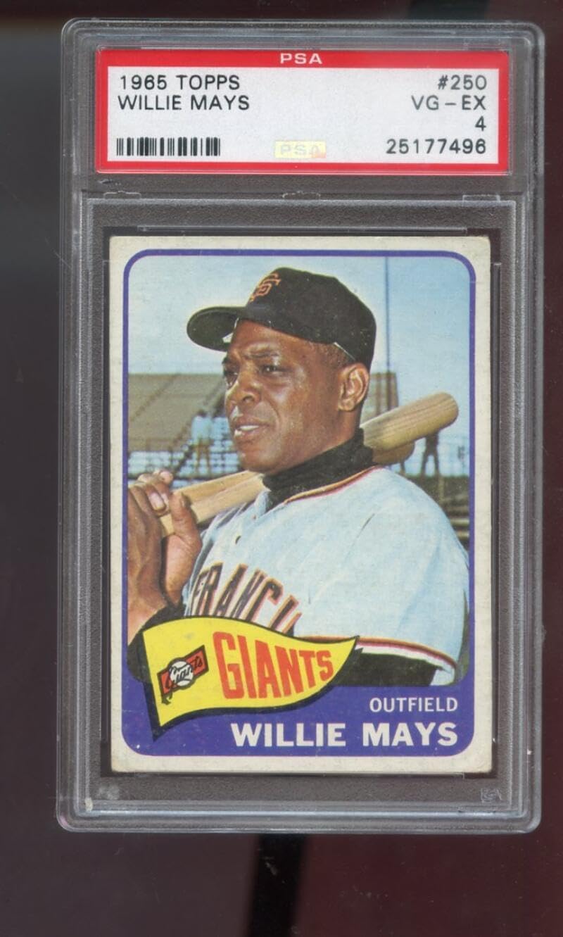 1965 Topps #250 Willie Mays San Francisco Giants PSA 4 Graded Baseball Card MLB