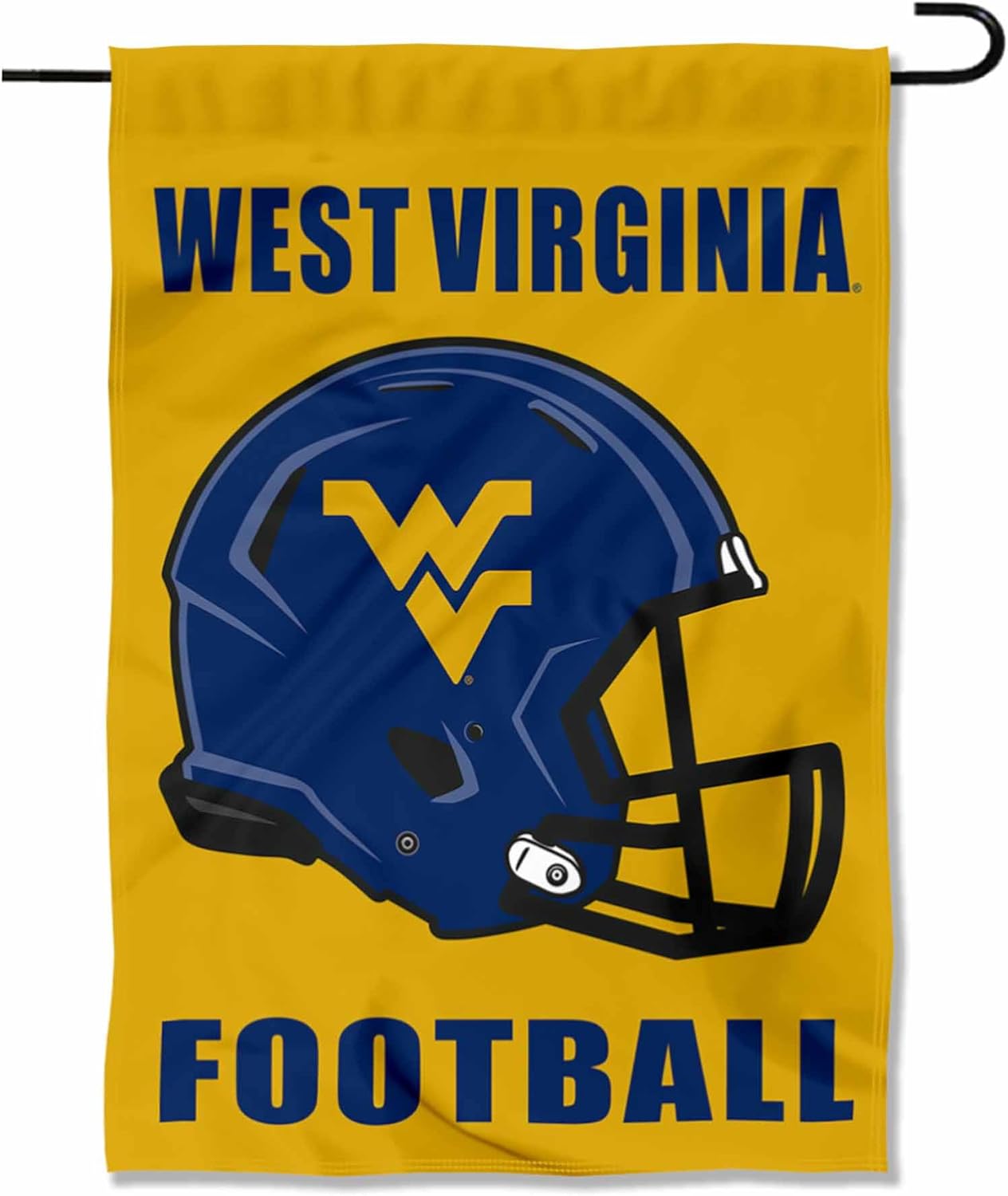 West Virginia Football Helmet Garden Flag