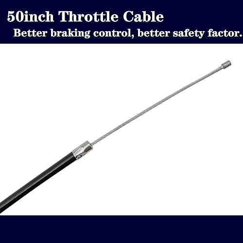 Vista 3 de Cable del acelerador de 50 pulgadas para, mini cable del acelerador de bicicleta para Predator 196cc 212cc 224cc 6.5hp Coleman CT200U CT200U Mini