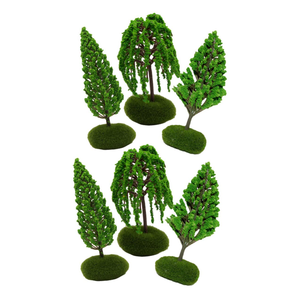 STOBOK 4 Zestawy Miniaturowe Drzewa Uliczne Model Mini Drzewa Do Dekoracji Mini Drzewa Do Modeli Architektonicznych 6 Sztuk * 4
