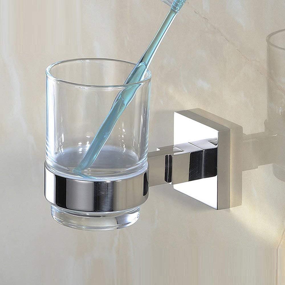 Porte-brosse à dents en verre GZZ et gobelet mural de style européen minimaliste