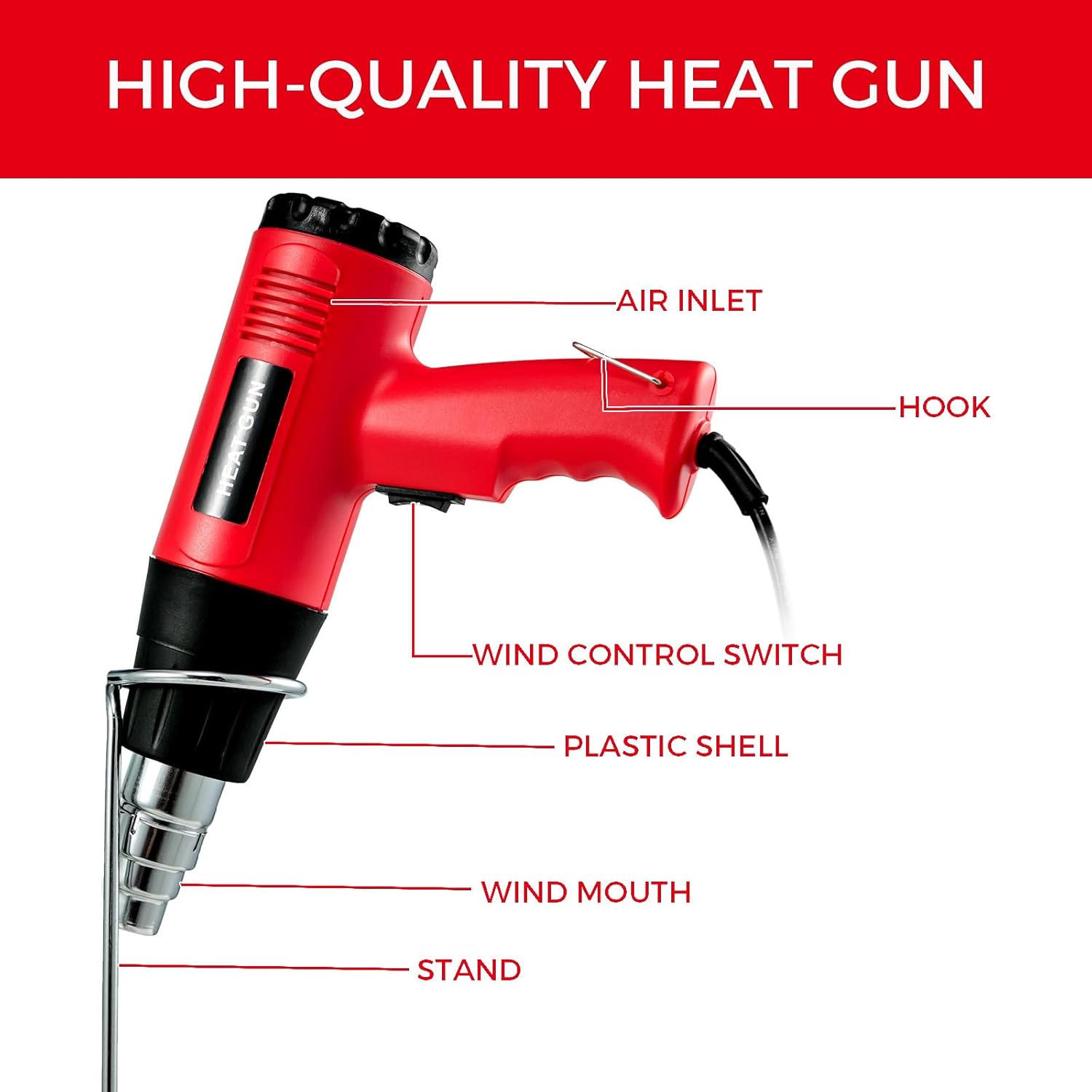 Happybuy 18" Shrink Wrap Sealer, 530W I-Bar Sealing Machine with Heat Gun and Shrink Film, PVC POF Compatible