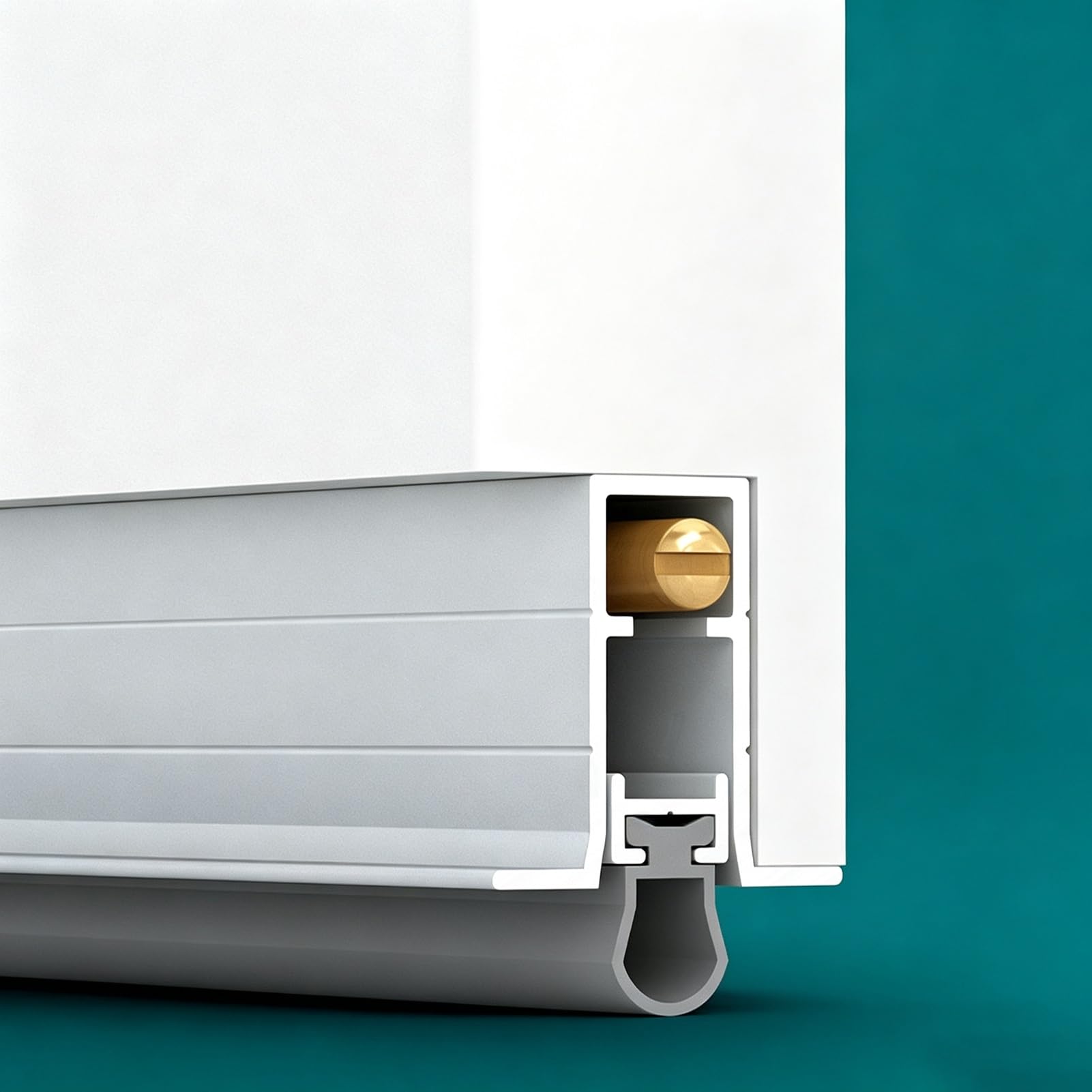 Paraspifferi Sottoporta Guarnizione Inferiore Della Porta Scomparsa Automatico | 70 76 80 85 90 cm Lunga Guarnizione Inferiore Porta Forma T, Riempitivo Fessure Sotto La Porta Rispar(91cm(35 3/4"))