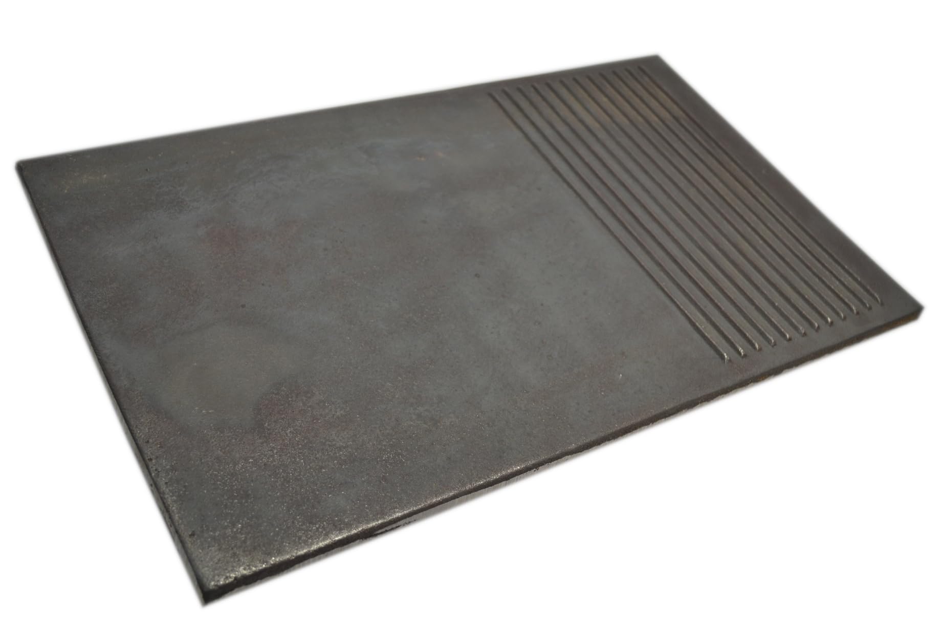 SEZAM Piastra Grill in Ghisa Piastra in Ghisa per Grill Grigliata Liscia e Rigata 50 x 30 (49,5x30cm)