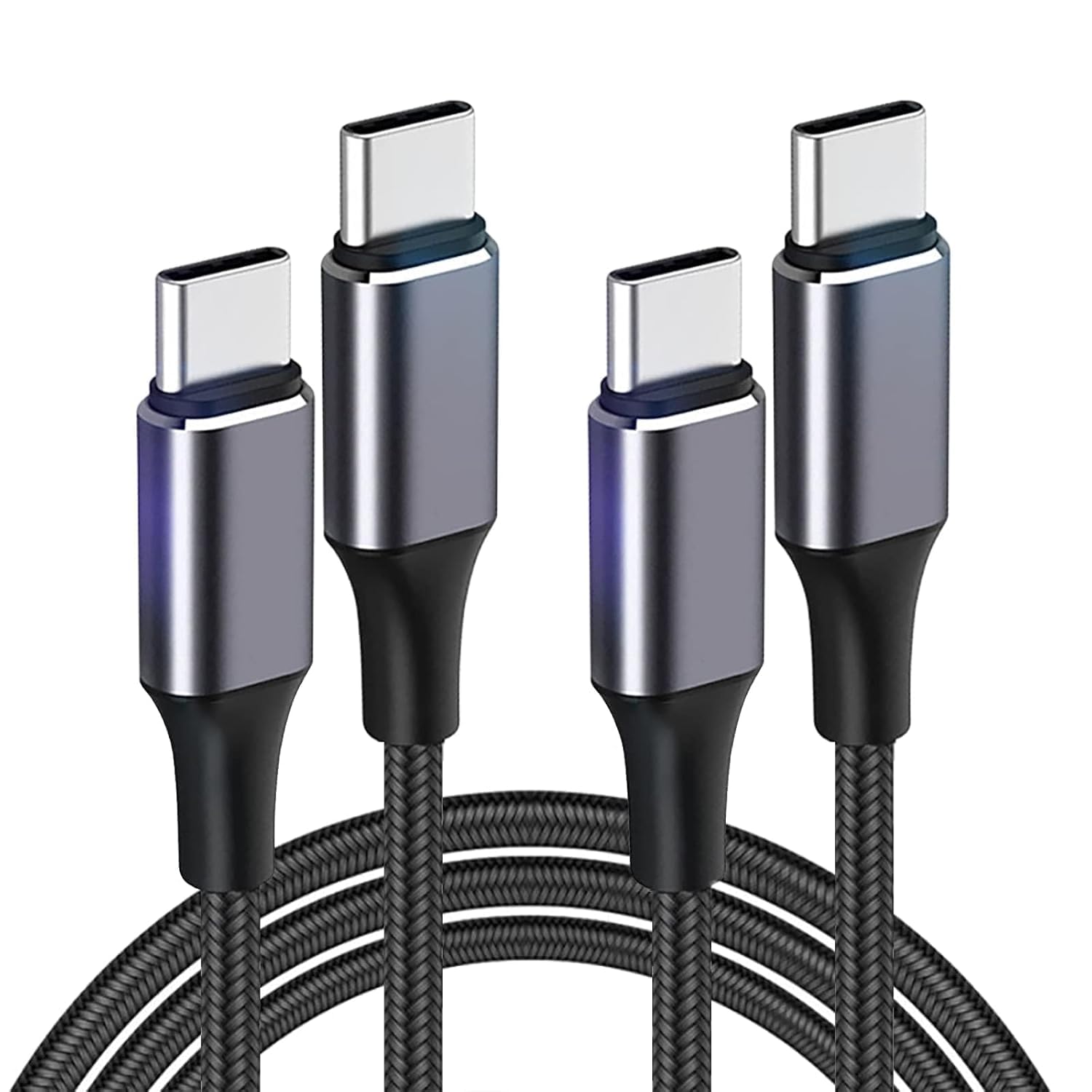 【2 Pack】 (2M/6.6FT) T Tersely 100W Fast Charging USB-C Cable, Type C PD Charger Cord for iPhone 17/16/15 Pro/Max/Plus/Air, MacBook Pro, iPad Pro Air 2024, Samsung S25/S24/S23 Flip/Fold 7 6 5