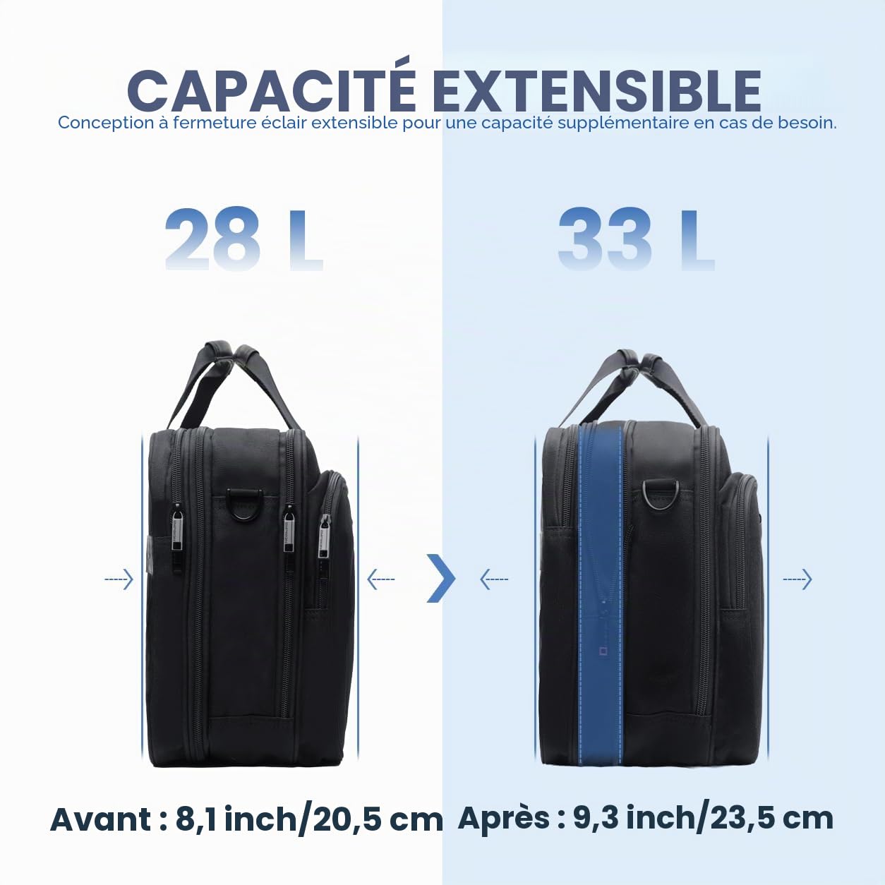 EMPSIGN Sacoche élégante pour ordinateur portable 17,3"