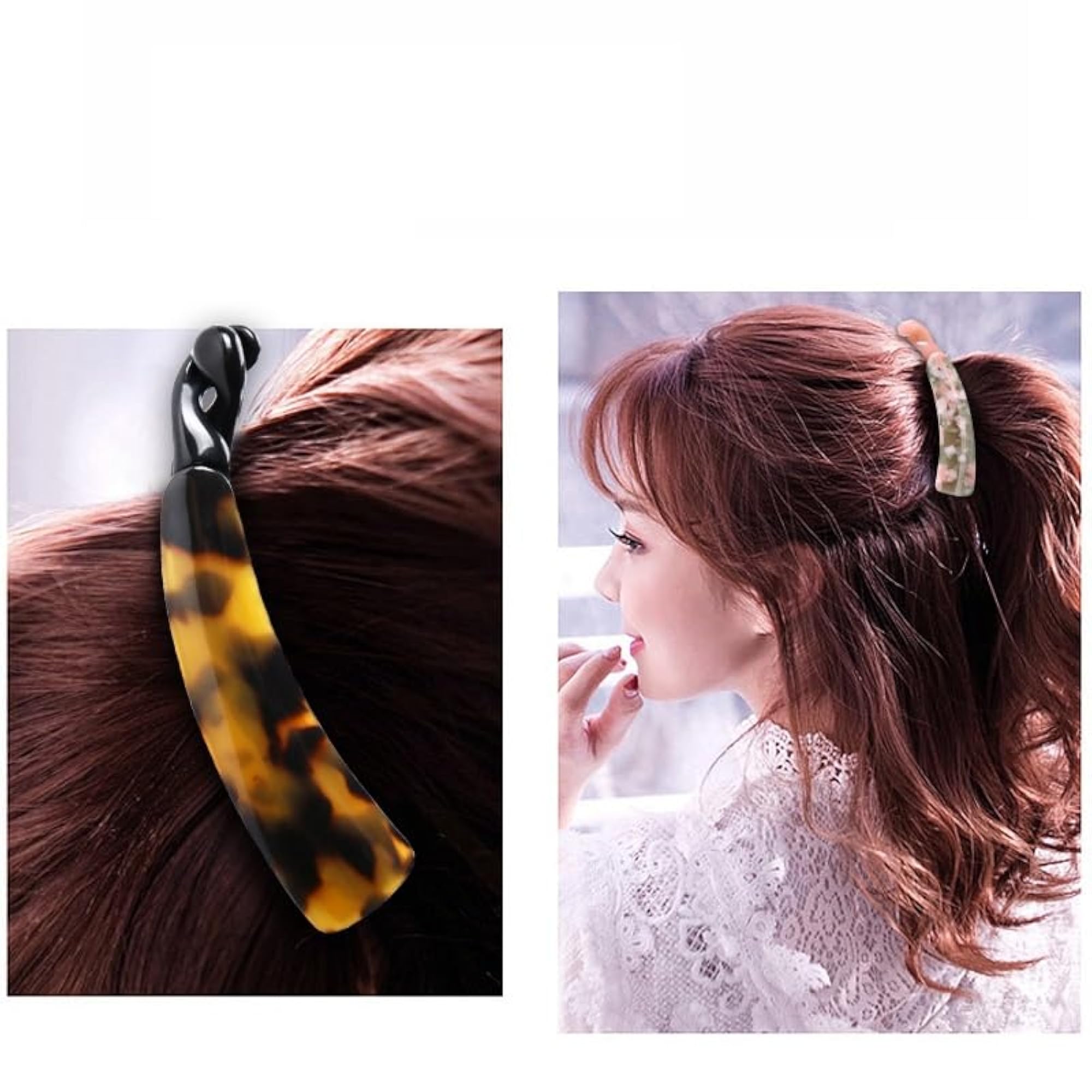 6 Pcs Non-Slip Banana Hair Clips, Large Size