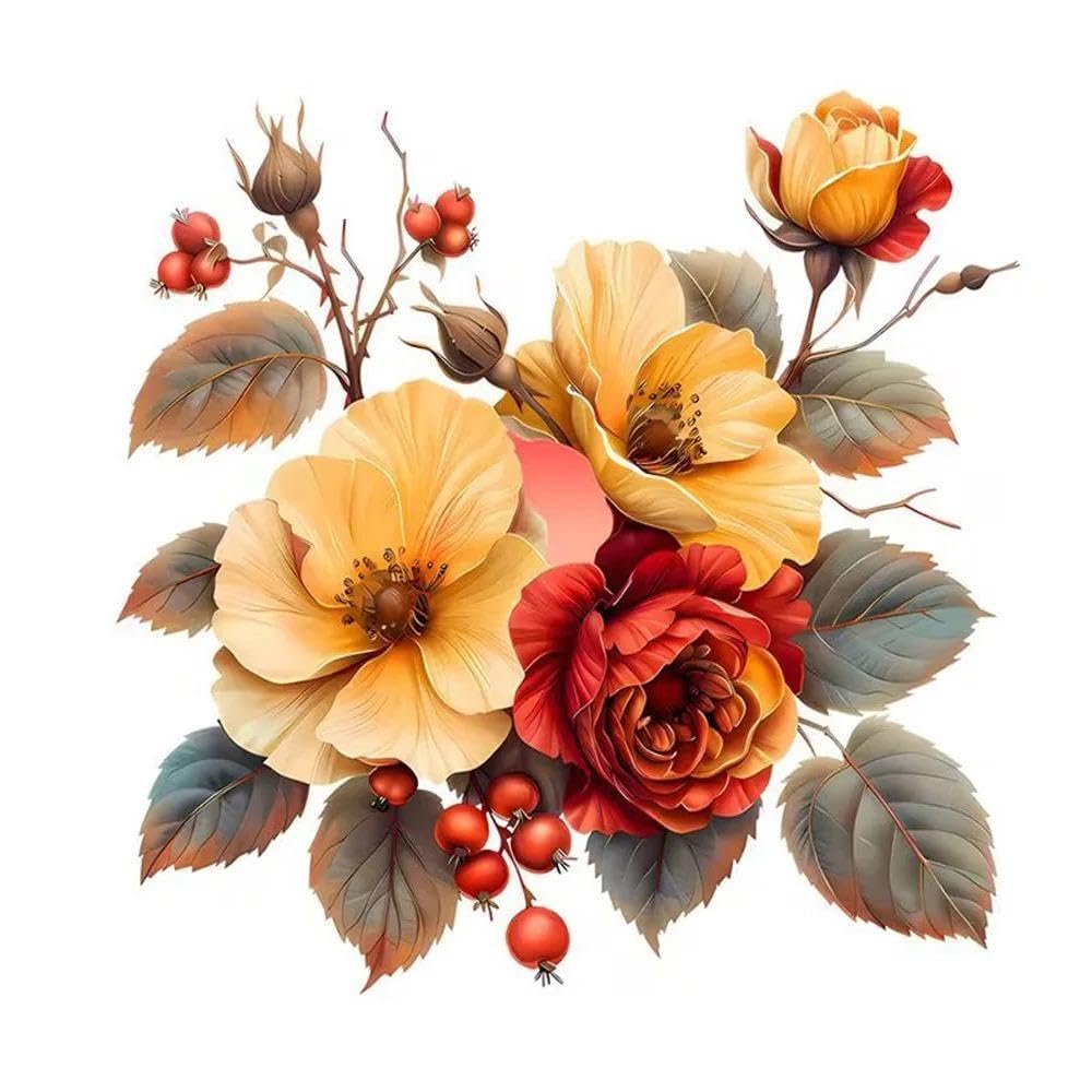 Floral Pattern Stickers Windows Refrigerator Trunk Laptop RV(15cm)