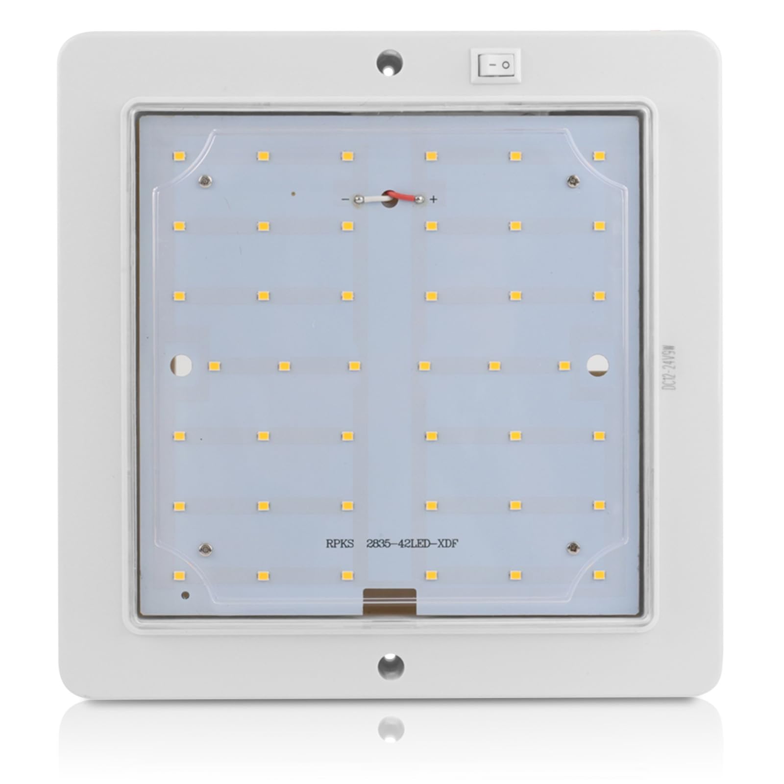 Plafoniera a LED, 12V 9W Lampada da tetto per auto, Lampada interna per camper Camper Camper RV Veicolo per camion, Bianco caldo