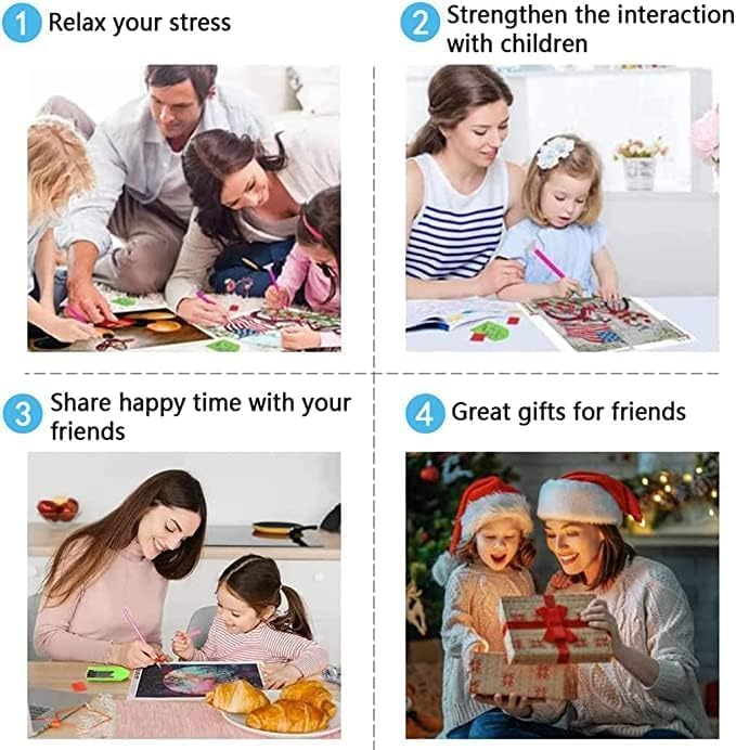 Miniatura 5 de QUITEDEW Kits de pintura de diamantes de mariposa, kits de arte de diamantes de flores para adultos, niños principiantes, accesorios de pintura de