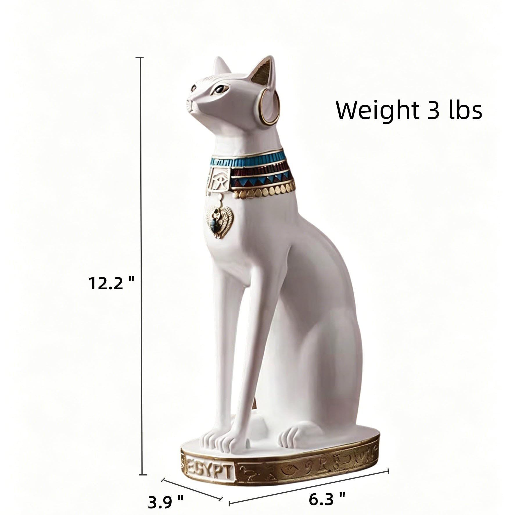 Statua di gatto egiziano, altezza 30,5 cm, decorazione per la casa