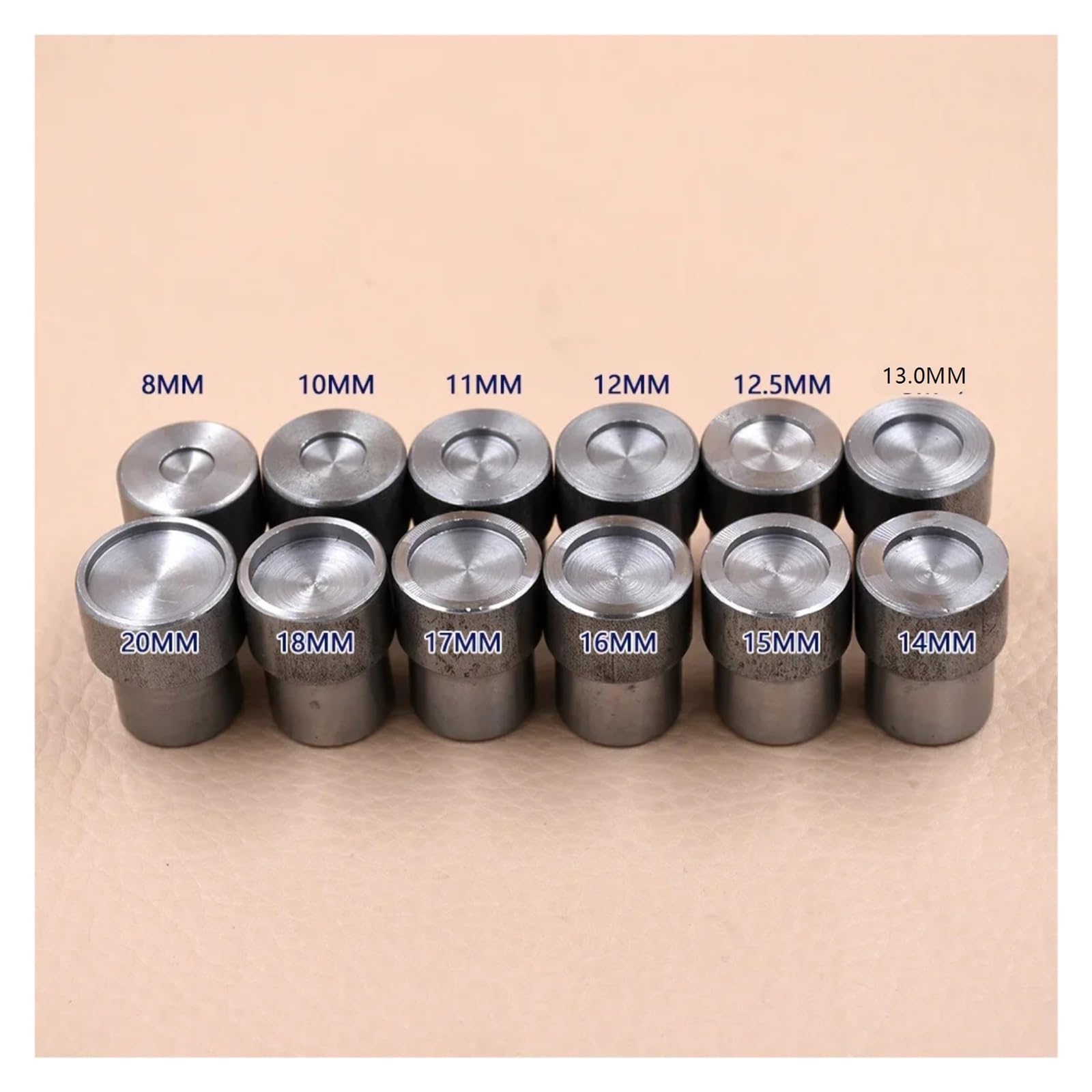 Snap Fasteners Botón Die Molde de broches presión 8/10/12/14/15/17/20 mm | Moldes de remaches de metal, molde de hebilla de superficie presionado a mano(14MM 15MM 16MM)