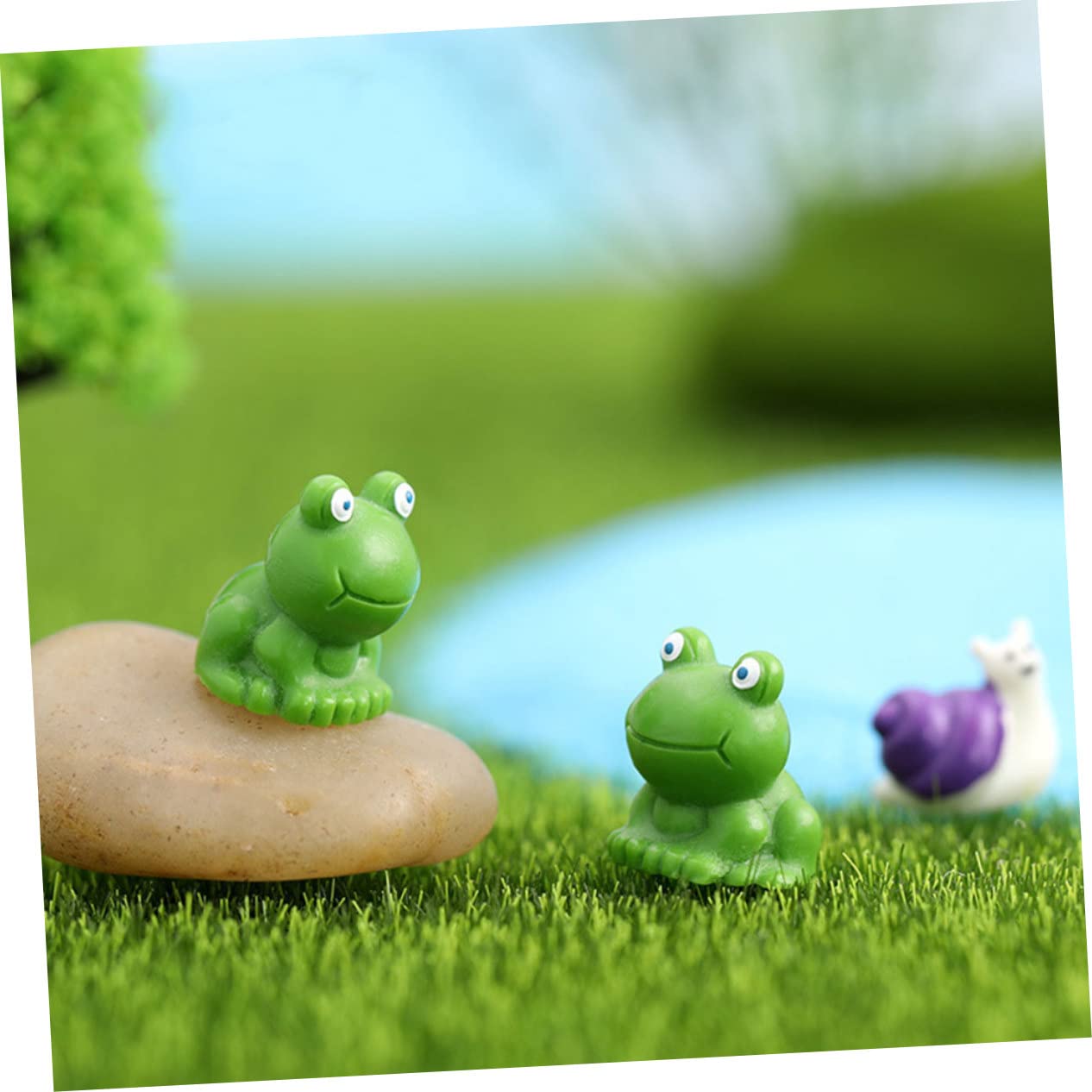 Yardenfun Miniatur-Frösche Aus Kunstharz – Süße Deko Für Garten, Blumentöpfe & Mikrolandschaften (4 Stück)