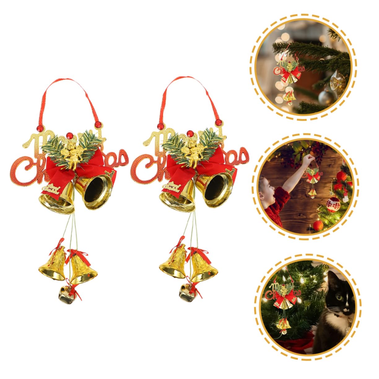 ABOOFAN 5 Set Decorazioni Natalizie Decorazione Campane Di Ornamenti Natalizi Decorazioni Cameretta Pendenti Natalizi L'impiccagione Dell'albero Di Natale Adorna Addobbi Natalizi 2 Pezzi*5