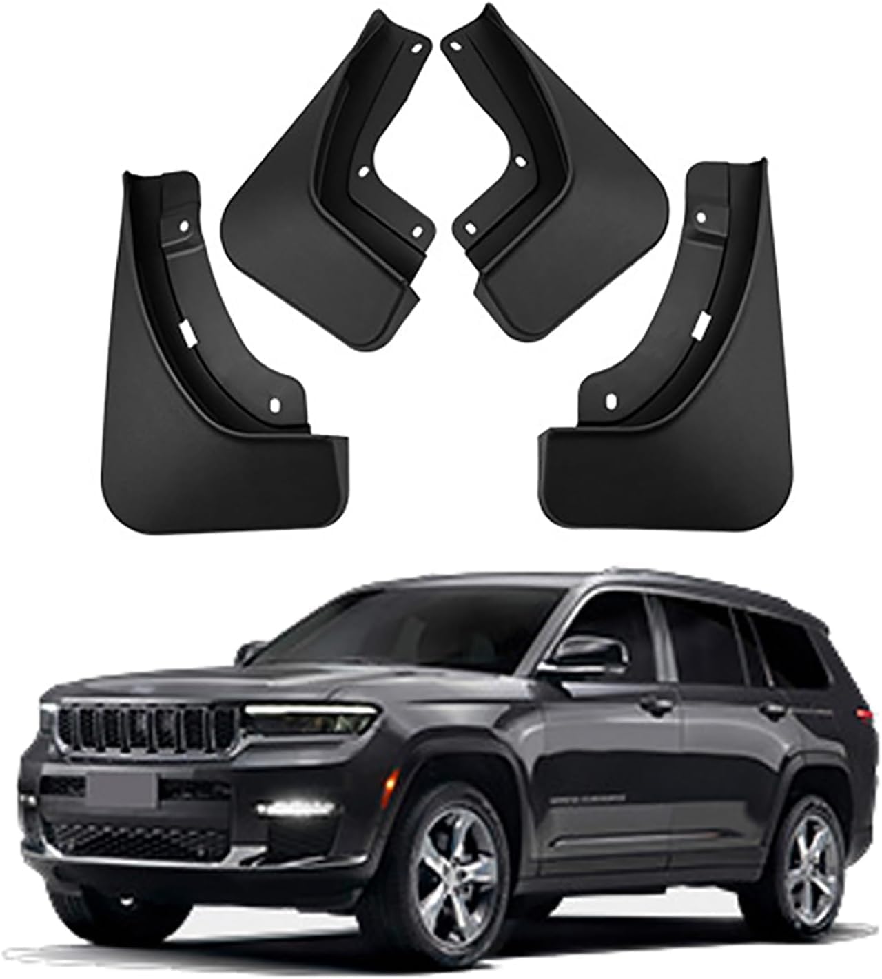 Nysldsco Normal 4Pcs Premium Mud Flaps For Jeep Grand Cherokee L 2022 Front And Rear Splash Guards Durable Mudguards Protection Against Road Debris