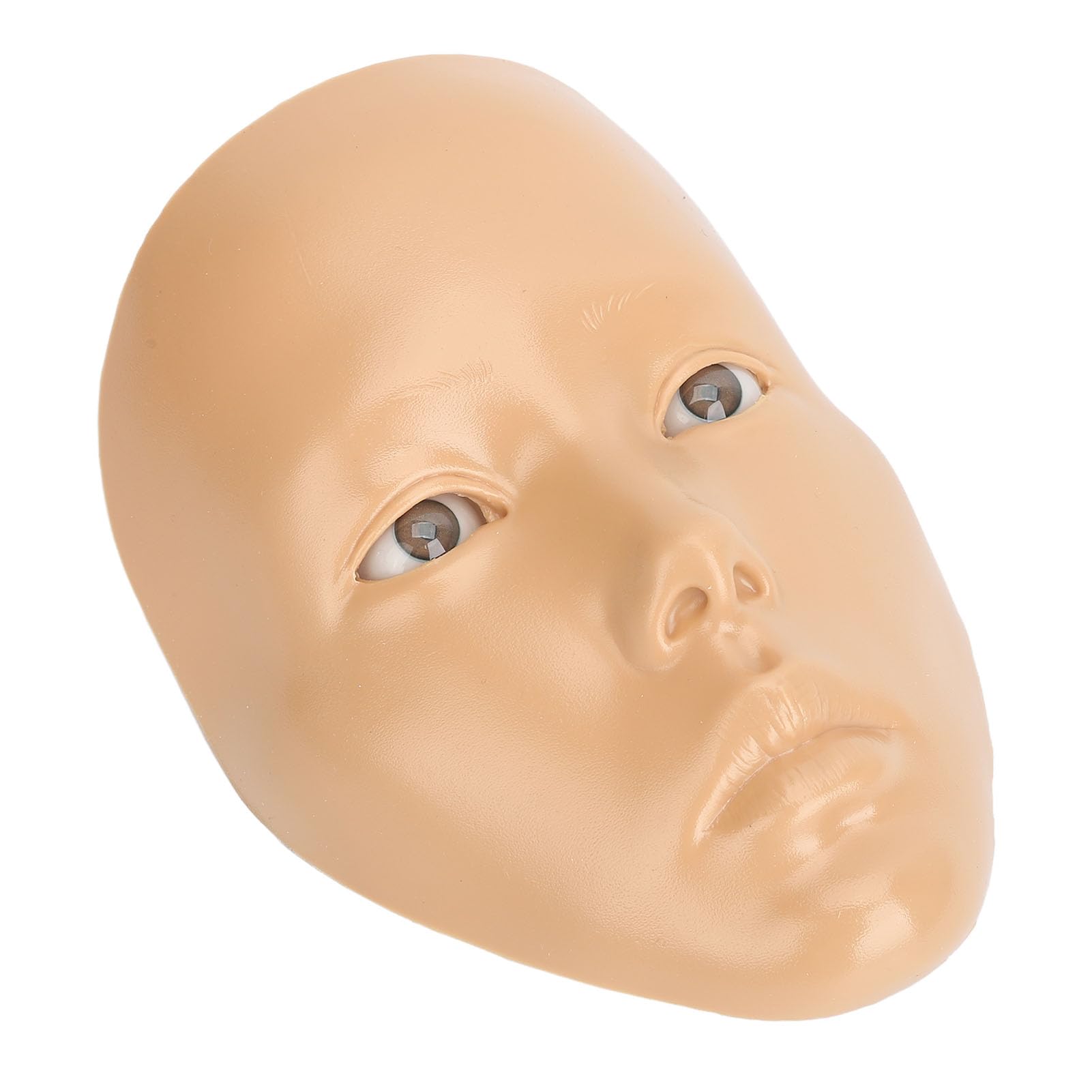 Silicone Makeup Practice Face with Plastic Stand - Image 3
