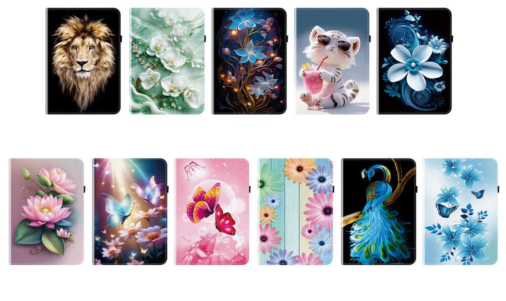 compatibile per Kindle Paperwhite (12a generazione) versione 2024 (modello: Lionselected) custodia posteriore in pelle