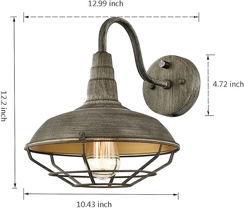 Miniatura 7 de HOLKIRT Aplique de pared con cable de enchufe e interruptor de apagado, apliques de pared retro de cuello de cisne para mesita de noche de dormitorio