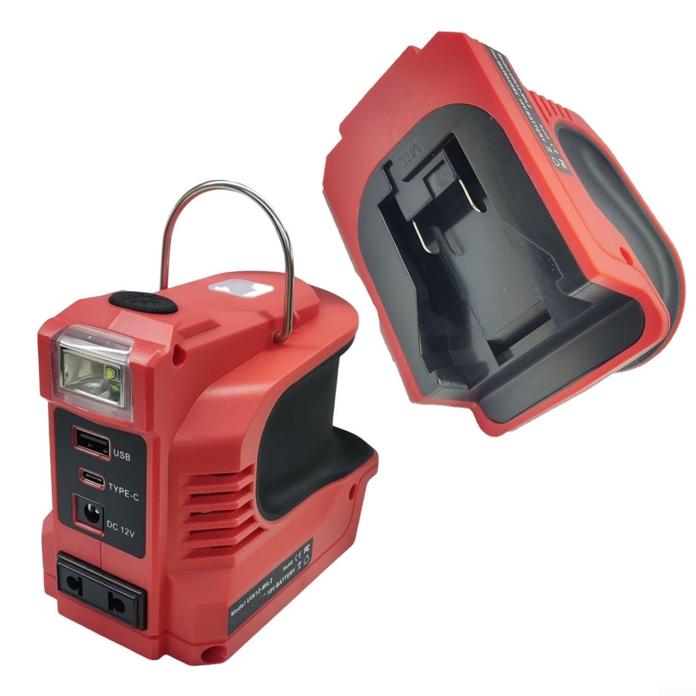 Inversor Corriente 18V a 220V 200W con LED Ajustable(yellow)