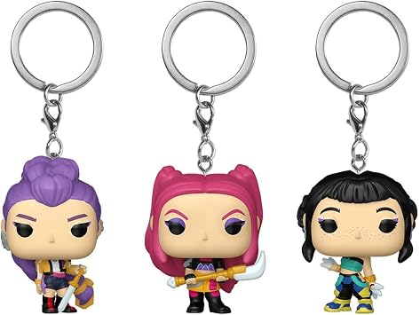 Funko POP! Keychain Netflix Kpop Demon Hunters - Rumi, Mira, Zoey 3-Pack